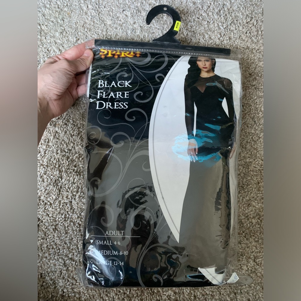 Spirit Halloween Black Flare Dress Small